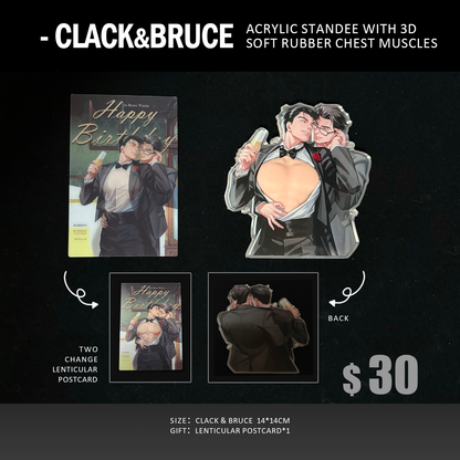 [In stock] Acrylic Standee with 3D Soft Rubber Chest Muscles