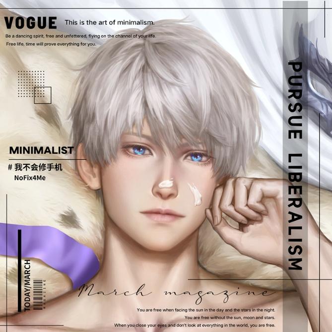 Xavier Doujin Silk Hanging painting&Half-body pillow