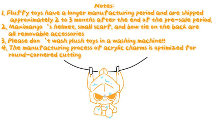 [Pre-order] Maximango Liege Maximo 15cm Plushie & Acrylic Keychain