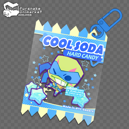 ROTTMNT Candy Bag Shaker Keychain Puffy Squishy PVC Charm