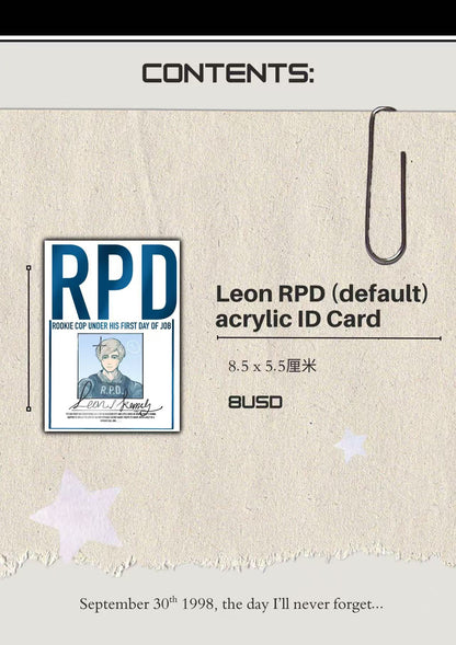 [In-stock] Leon and Ada ID arcylic card