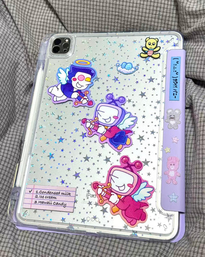 【Spamtenna】Glitter powder frosted small stickers