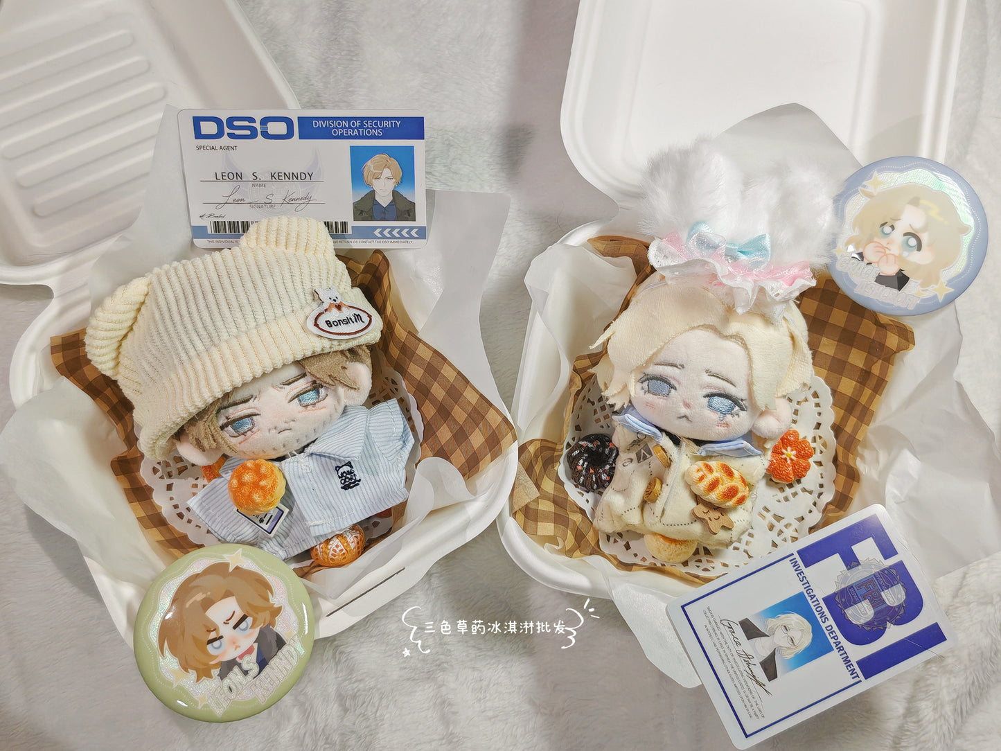 [Pre-sale]Leon S. Kennedy and Grace Ashcroft 10cm plush doll