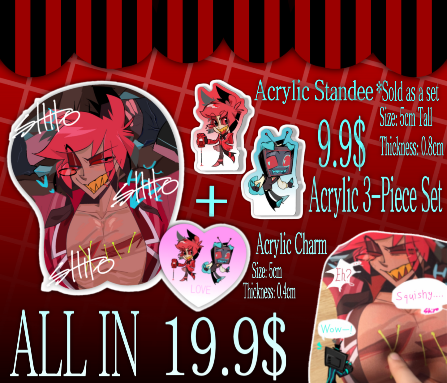 [Pre-sale] HH Voxalastor Mouse Pad with Wrist Rest Fanmerch