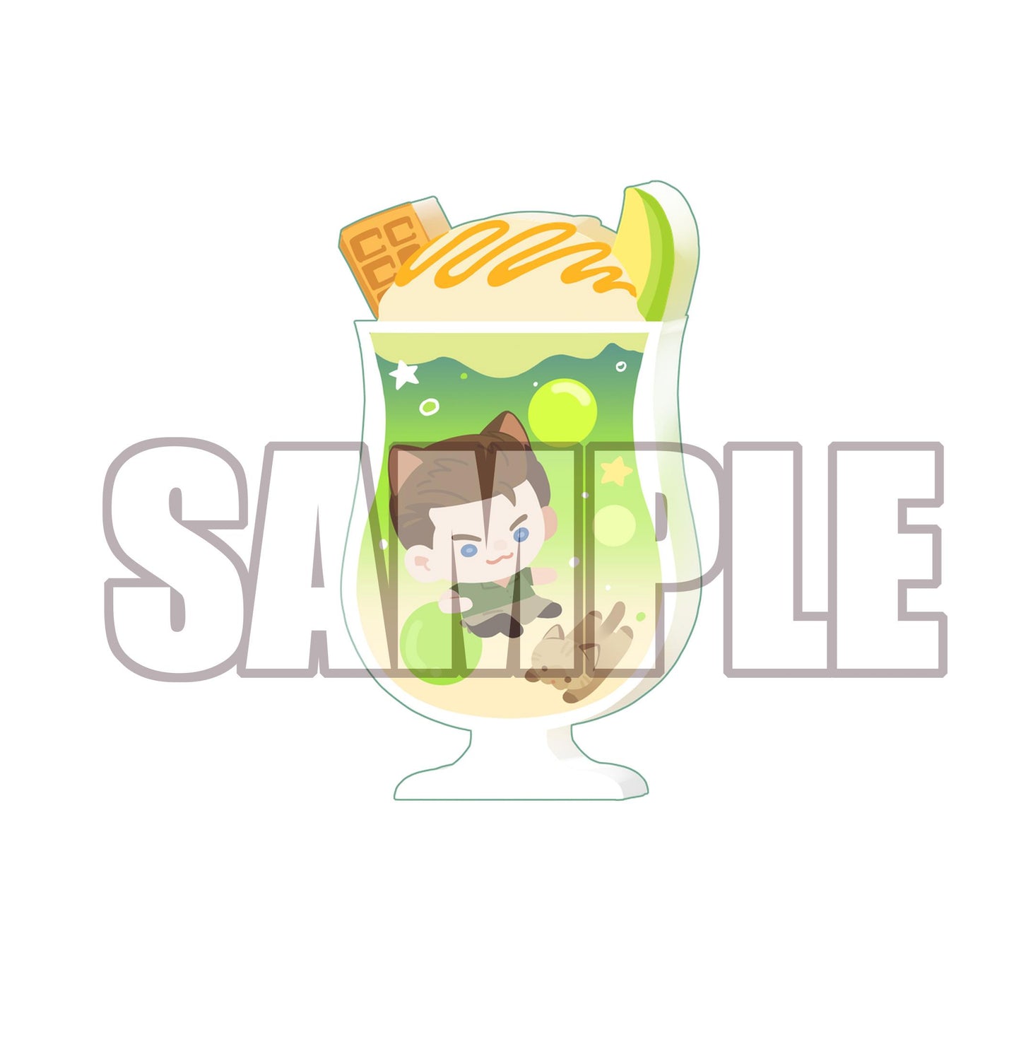 Resident Evil stars kitty coffee acrylic Stand/ stickers