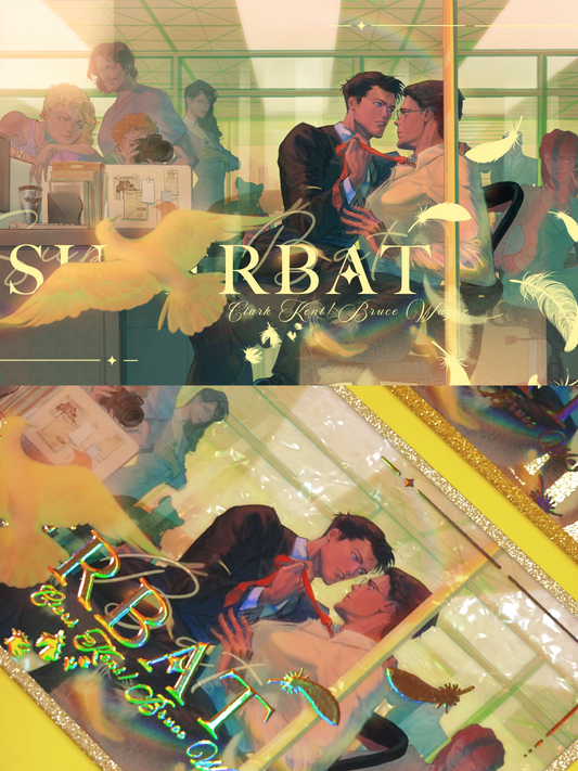 [In Stock] In The Office-Superbat Acrylic Glitter Shikishi Art Board with Gold Foil