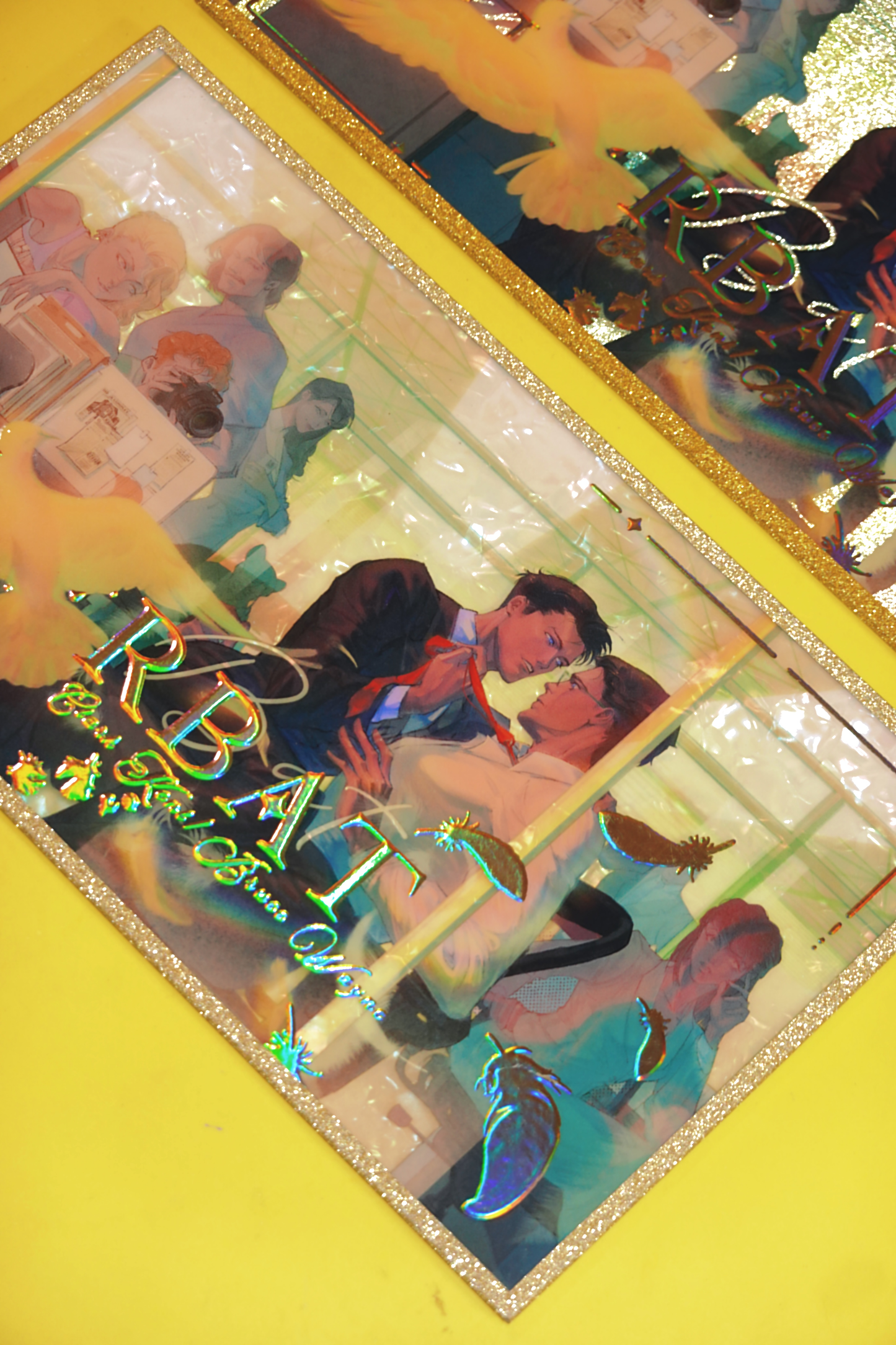 [In Stock] In The Office-Superbat Acrylic Glitter Shikishi Art Board with Gold Foil