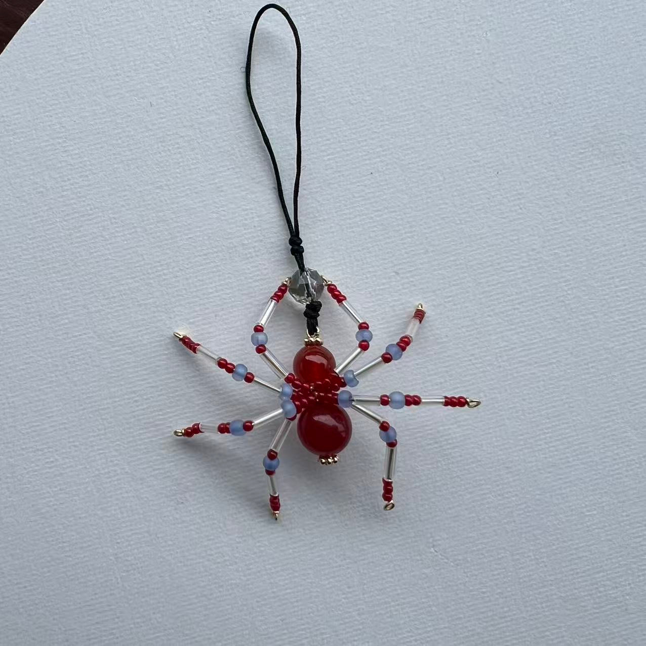 Handmade small spider jewelry pendant