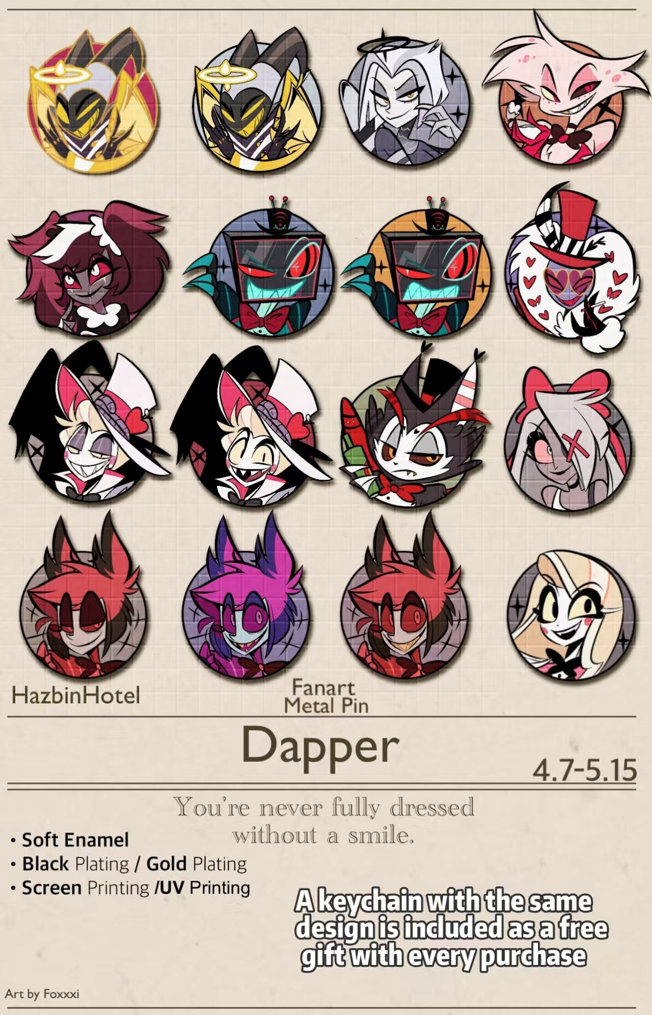 [pre-order]【Foxxxi】Dapper-pins