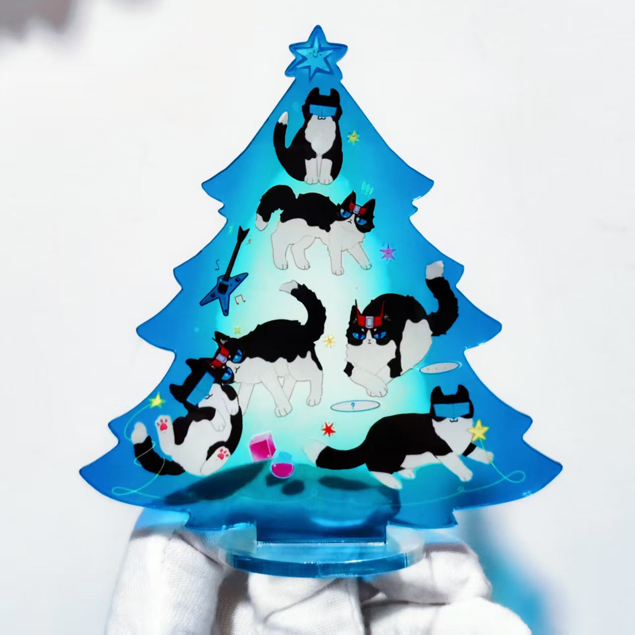 Prowl&Jazz Cats in Christmas tree Acrylic stand