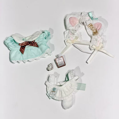 [In-stock]10cm Mini Plushie outfit-Mint choco Little Maid Outfit