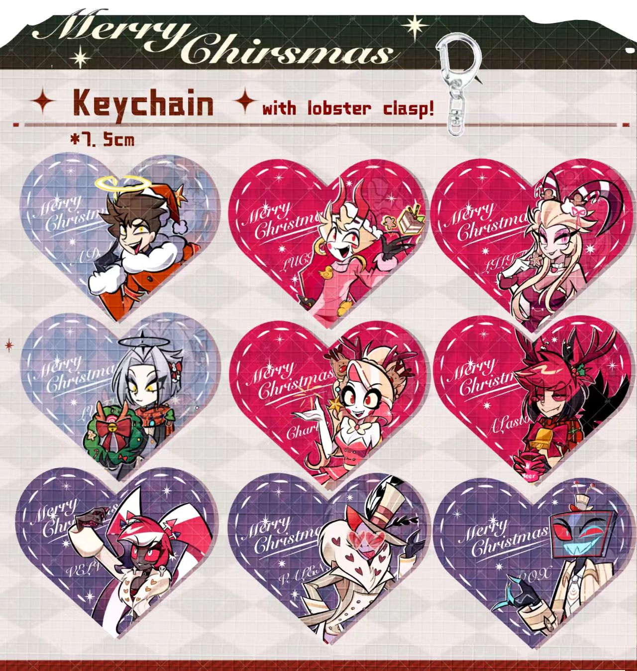 In Stock]Fox xixi's Christmas Collection–Acrylic keychain – StarrToy
