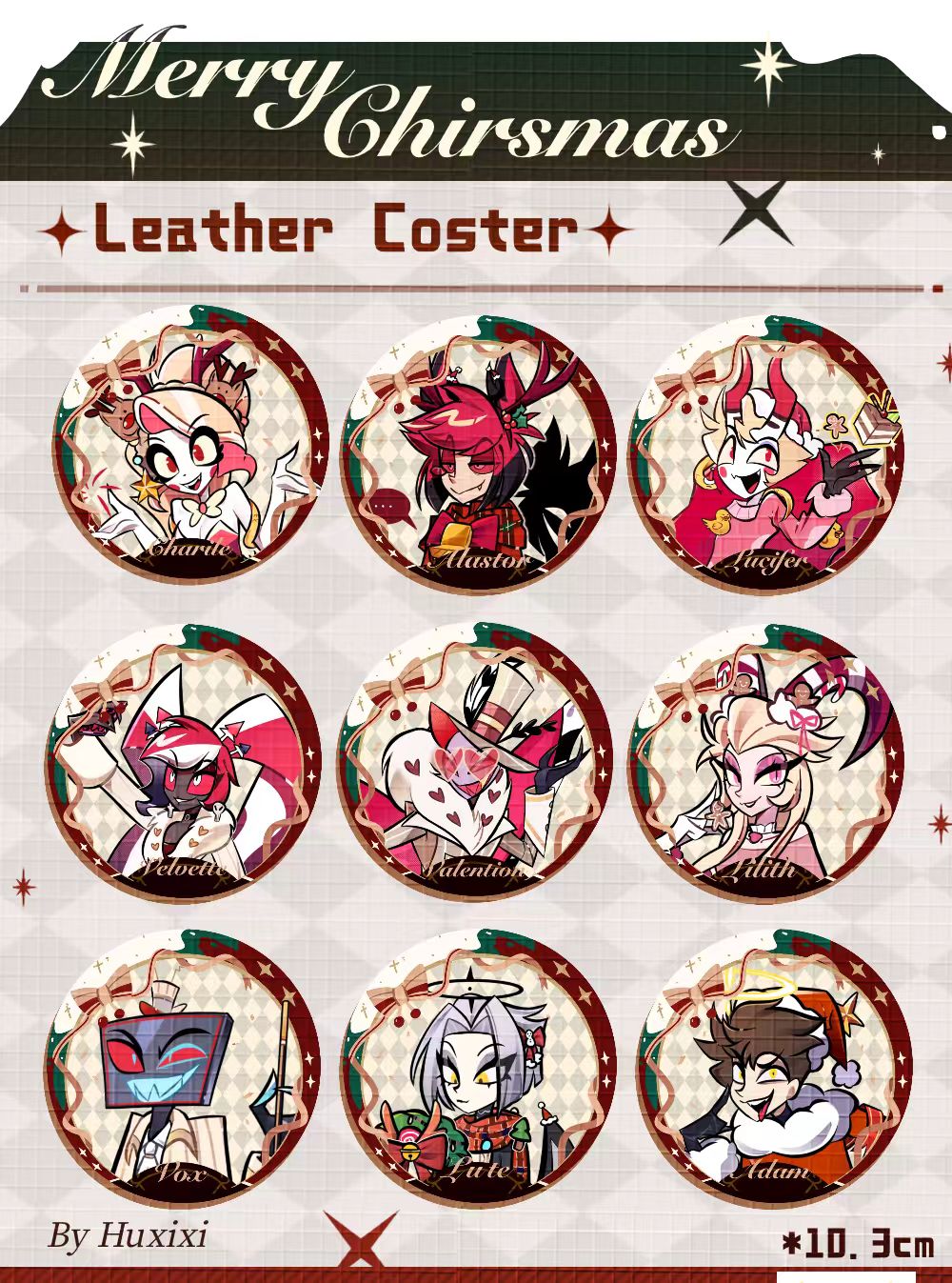 [In Stock]Fox xixi's Christmas Collection–leather coster