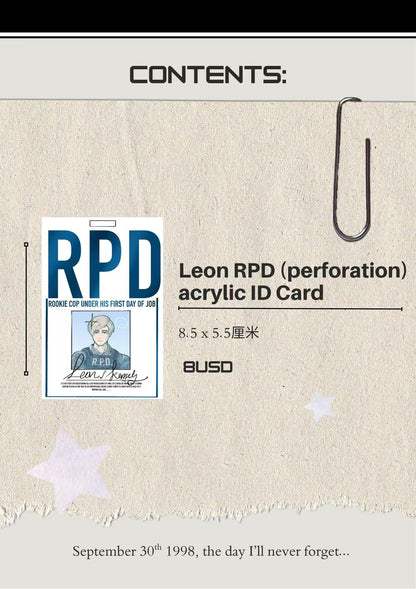 [In-stock] Leon and Ada ID arcylic card