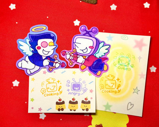 【Deltarune】Tenna+Spamton Small Seal Set (6-Piece Collection)