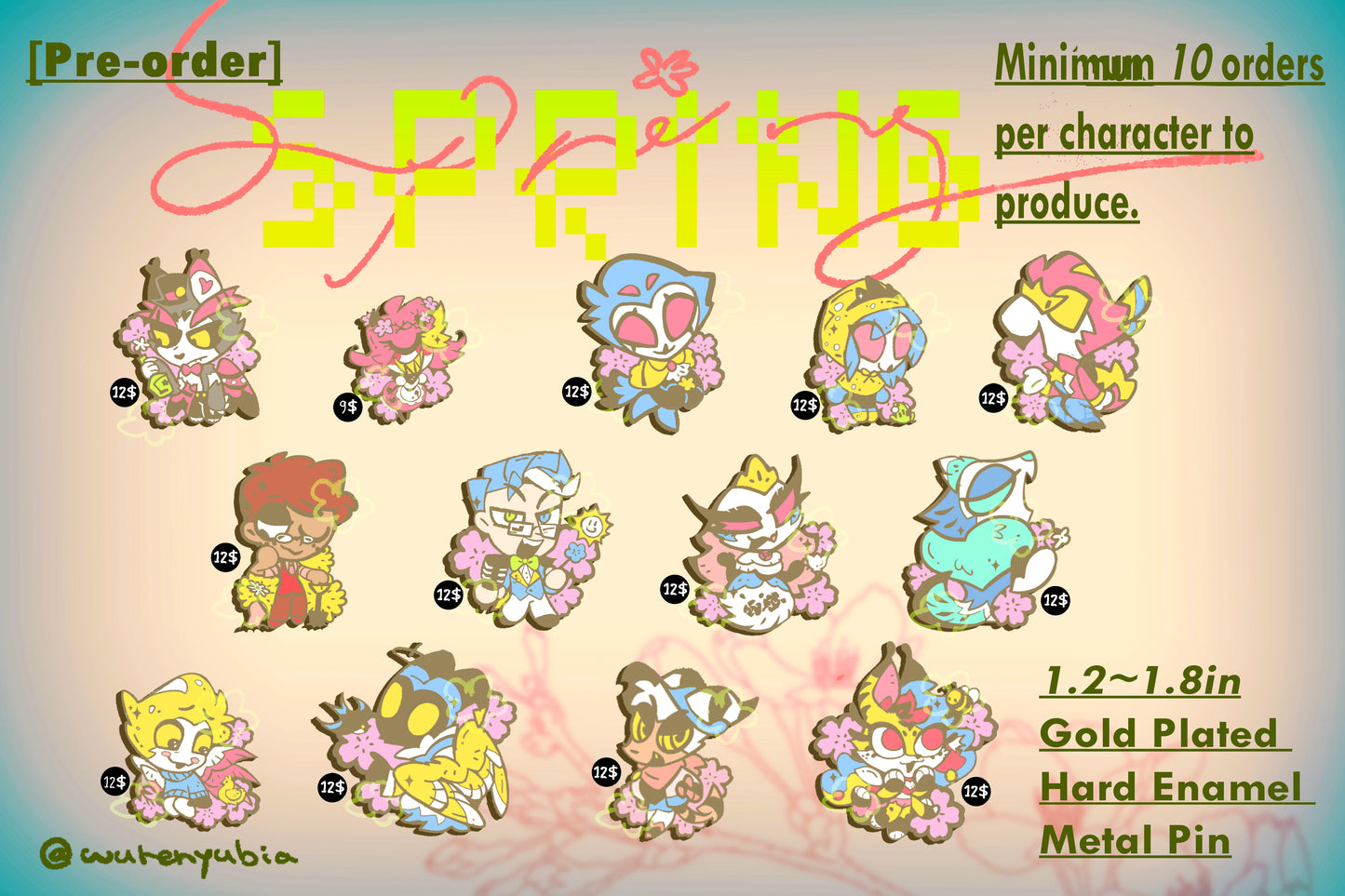 [Pre-order]March Spring Metal Pin