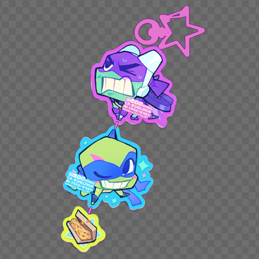 ROTTMNT Leo & Donnie Linked Acrylic Keychain
