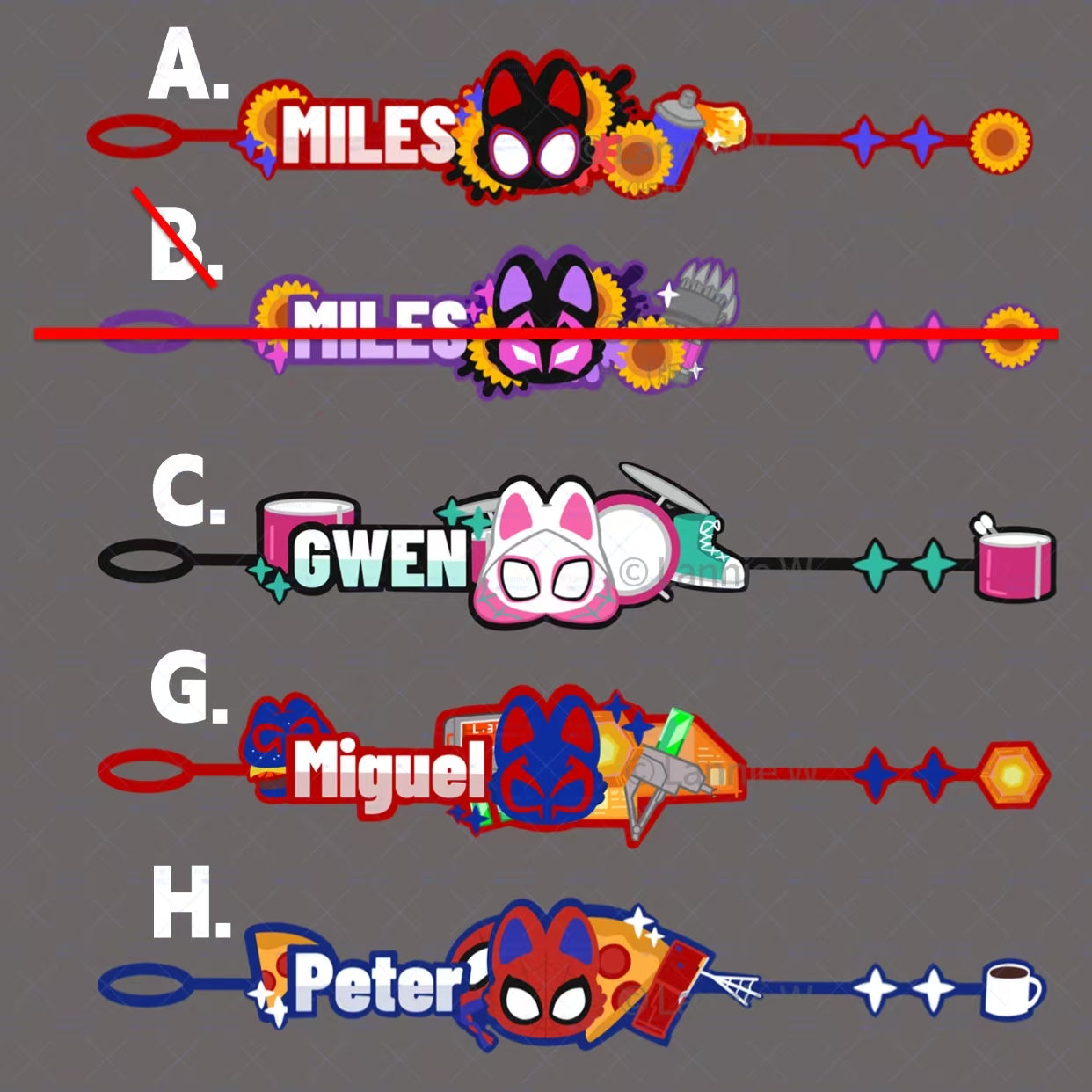 [Pre-order]Spider-Cat Embroidered Bracelet