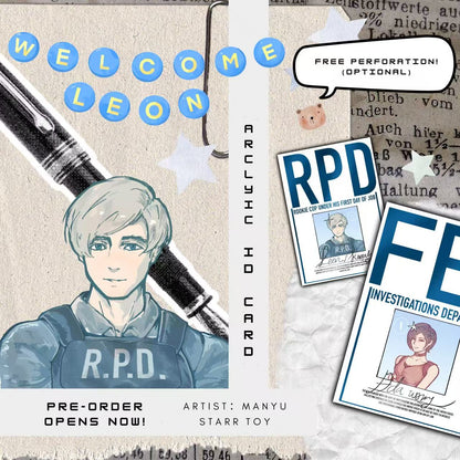 [In-stock] Leon and Ada ID arcylic card