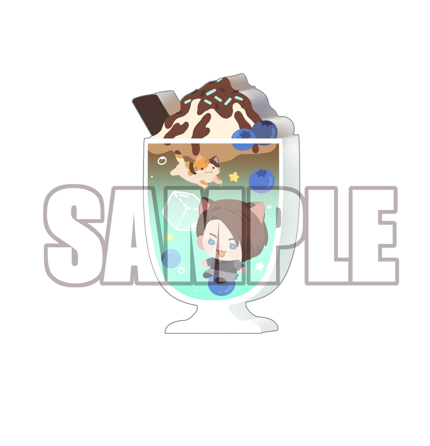 Resident Evil stars kitty coffee acrylic Stand/ stickers