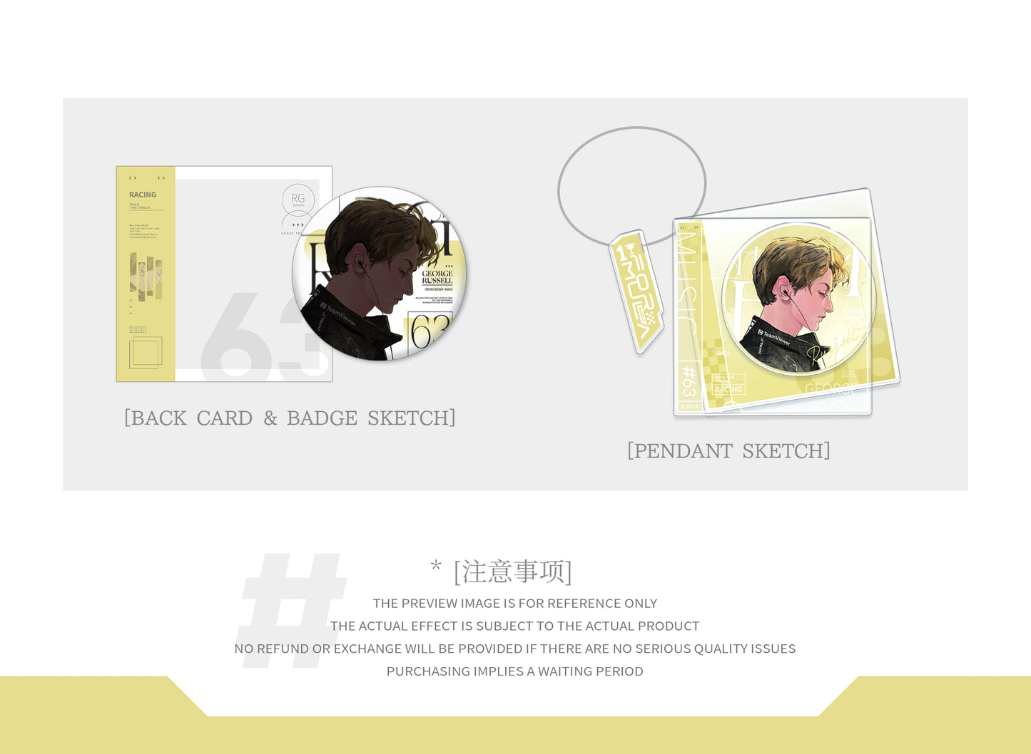 [Preorder]F1/Checkered Destiny  George Russell&Oscar Piastri&Lando Norris Fanmade Goods