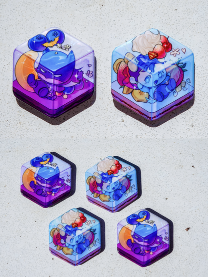 [In Stock] Superbat Wagashi Glitter Button Badge