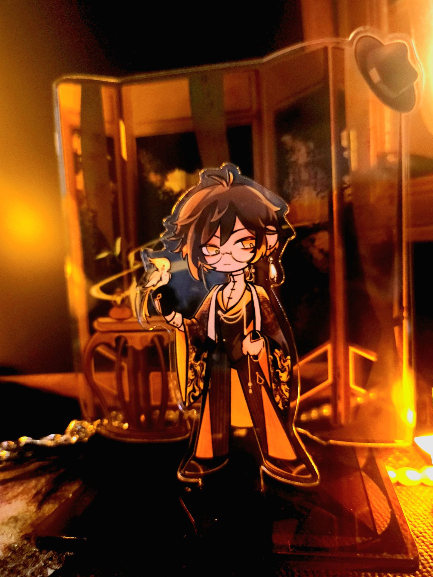 [Instock]Genshin Mafia Laminated Stained Glass Acrylic Standee