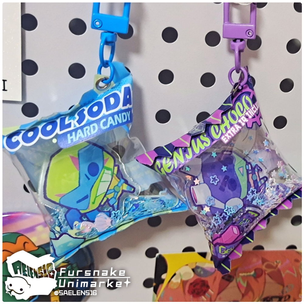 ROTTMNT Candy Bag Shaker Keychain Puffy Squishy PVC Charm