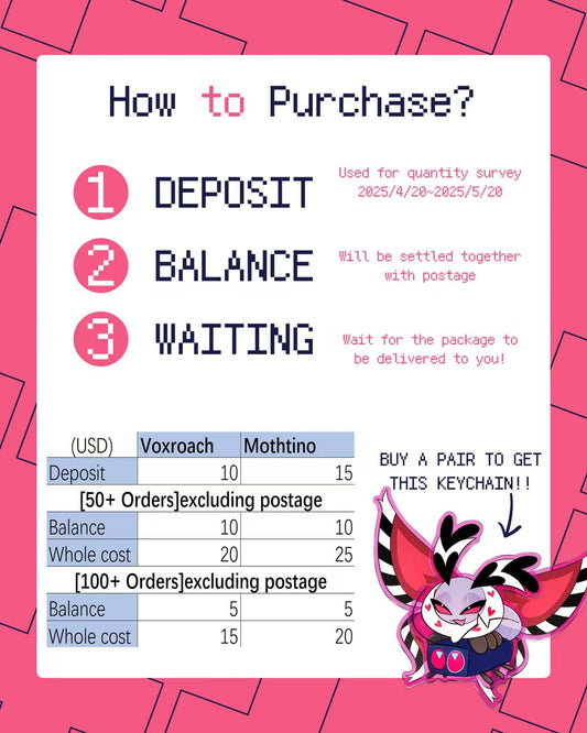 Pre-sale  HazbinHotel Voxroach&Mothtino Plush Doll