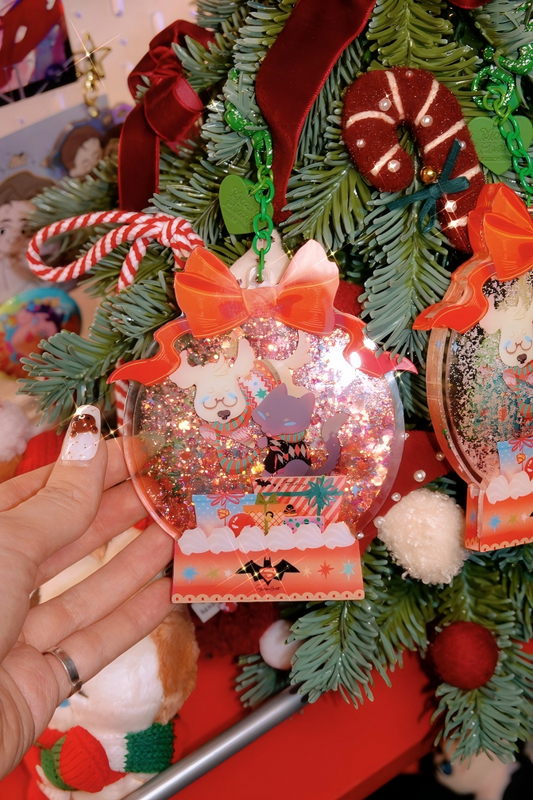 Superbat Christmas Snow Globe Shaker Acrylic Charm
