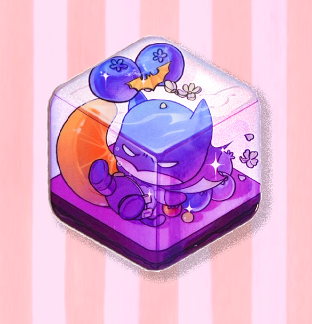 [In Stock] Superbat Wagashi Glitter Button Badge