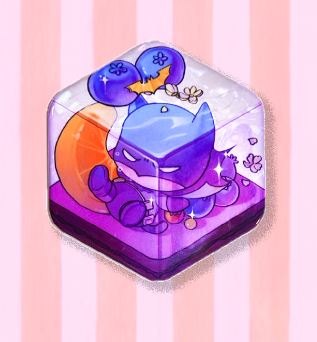 [In Stock] Superbat Wagashi Glitter Button Badge