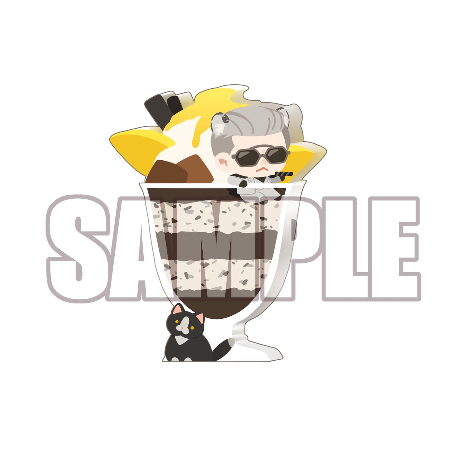 Resident Evil stars kitty coffee acrylic Stand/ stickers