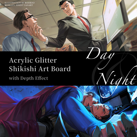 [In stock] Acrylic Glitter Shikishi Art Board -Day & Night