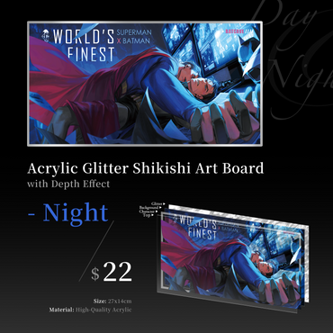 [In stock] Acrylic Glitter Shikishi Art Board -Day & Night