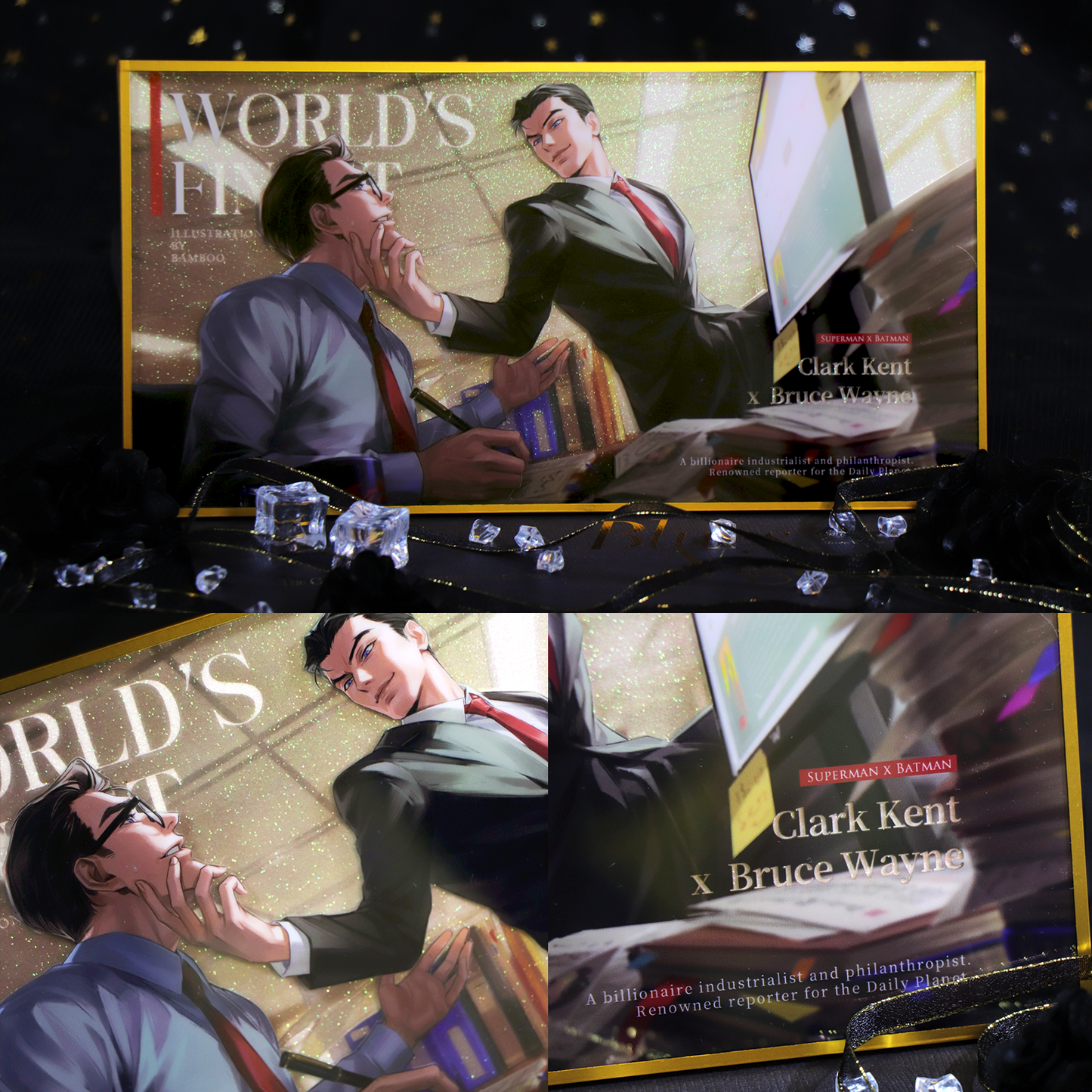 [In stock] Acrylic Glitter Shikishi Art Board -Day & Night