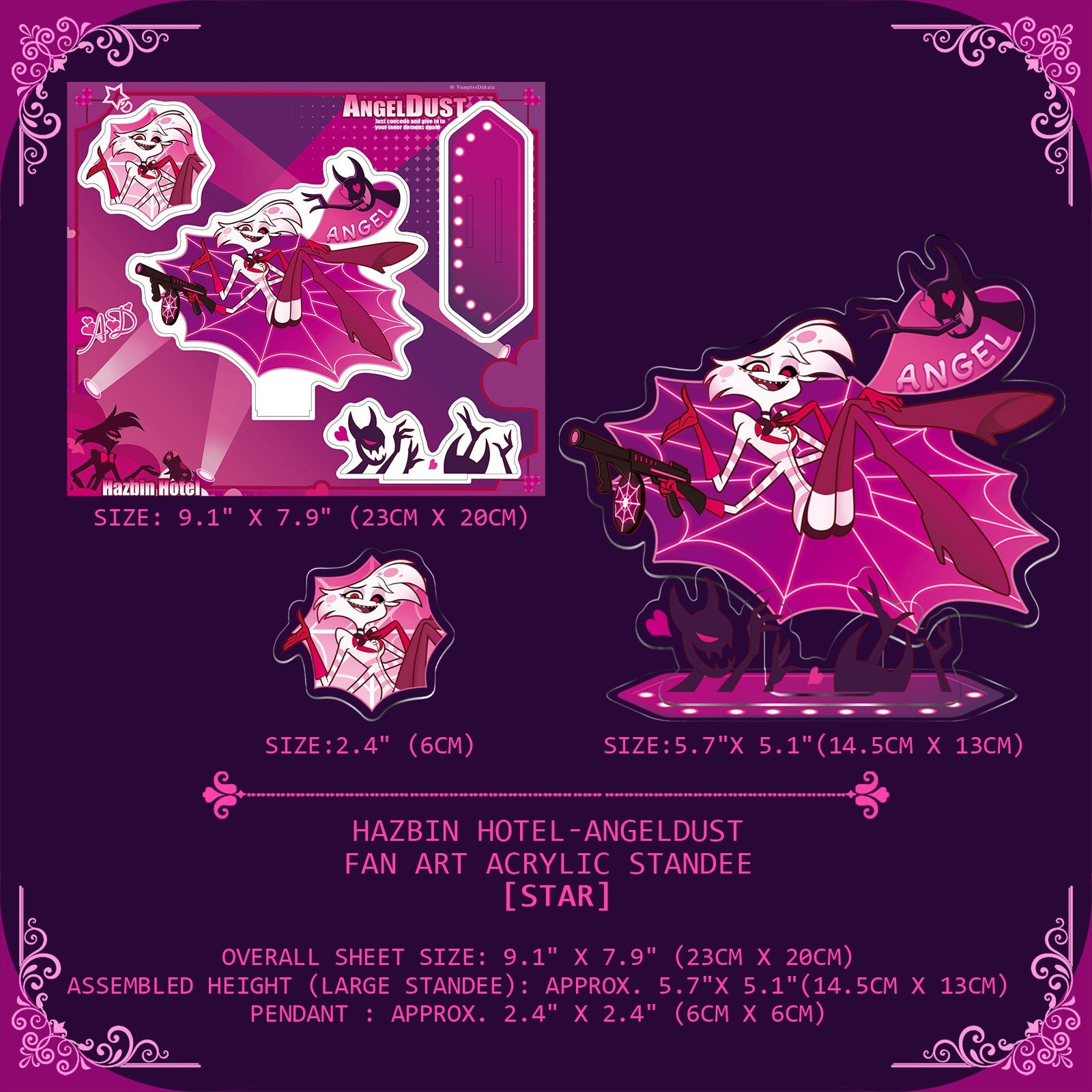 Angel Dust-Fan Art Acrylic Standee-star – StarrToy