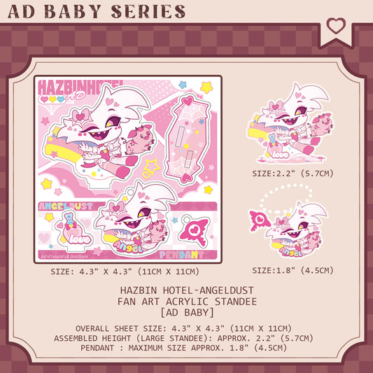 Hazbin Hotel Angel Dust-Fan Art Acrylic Standee-AD Baby