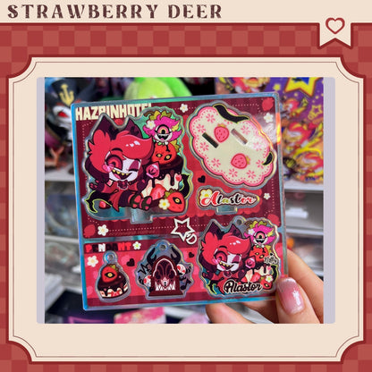 HH| Alastor-Fan Art Acrylic Standee-strawberry deer