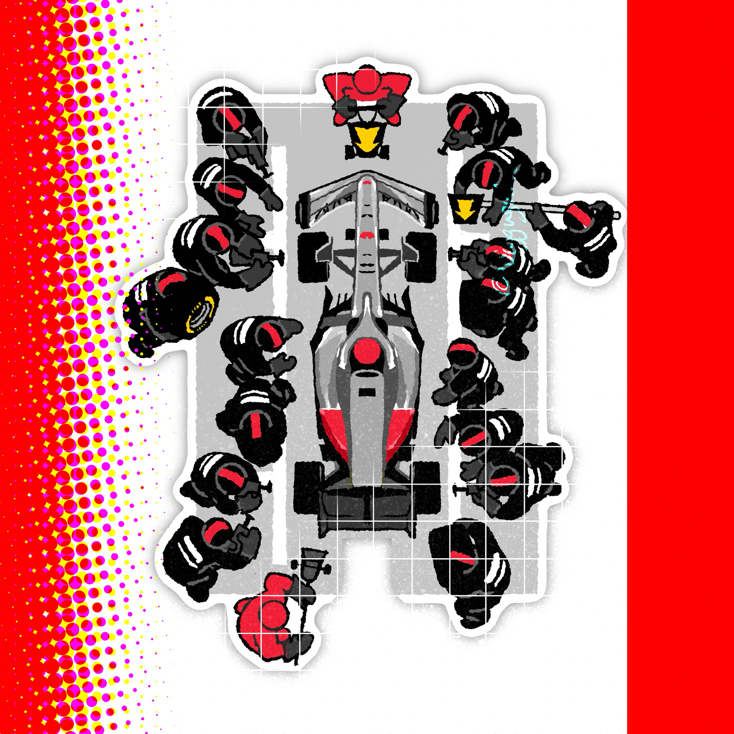 [Pre-order] F1 Box Box Magnetic Keychain Holder