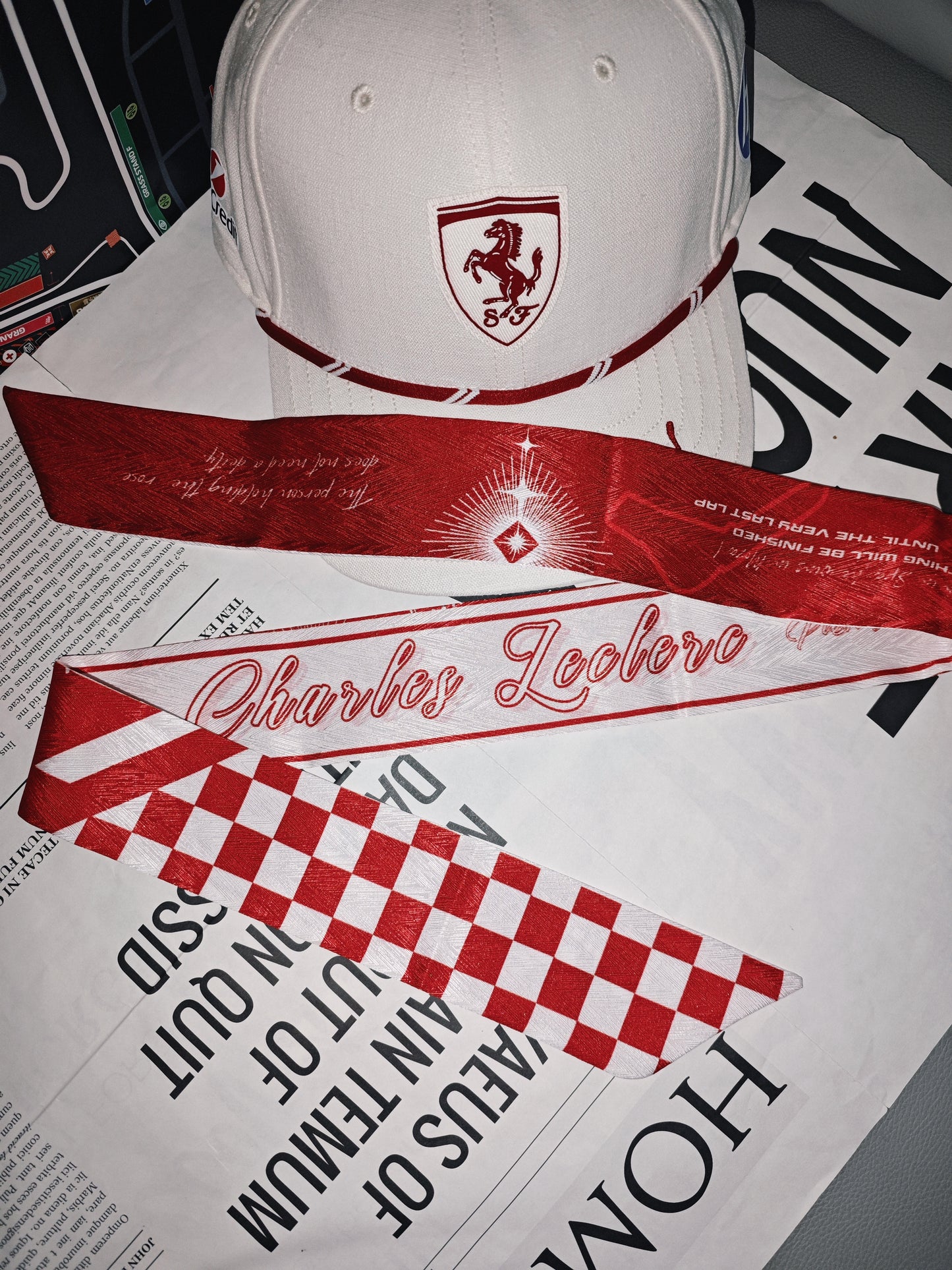 [In-stock]F1 drivers' skinny scarf ribbon