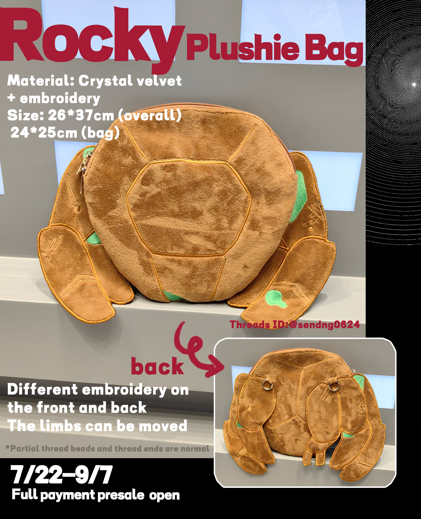 [Pre-order] Rocky Transparent bag & Plushie bag