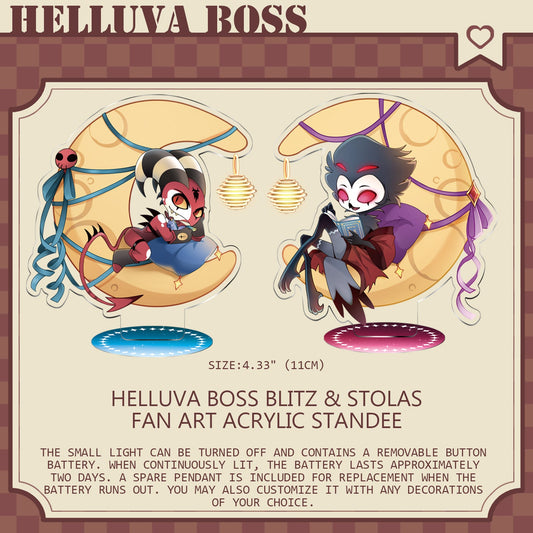 HelluvaBoss Stolas&Blitzø-Fan Art Moon Acrylic Standee