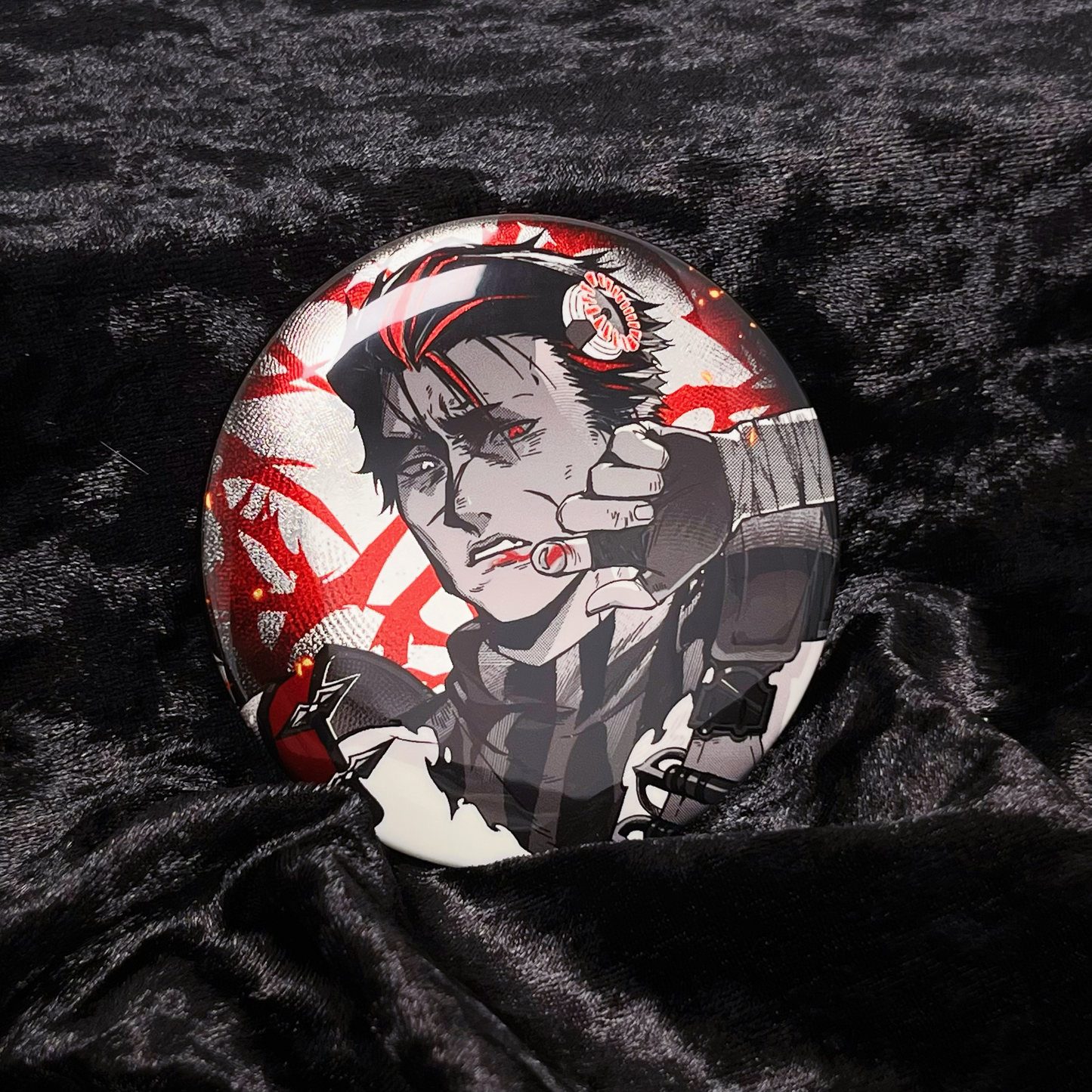 FINALFANTASY XIV FF14 The Arcadion 75mm Double-Sided Holographic Badge