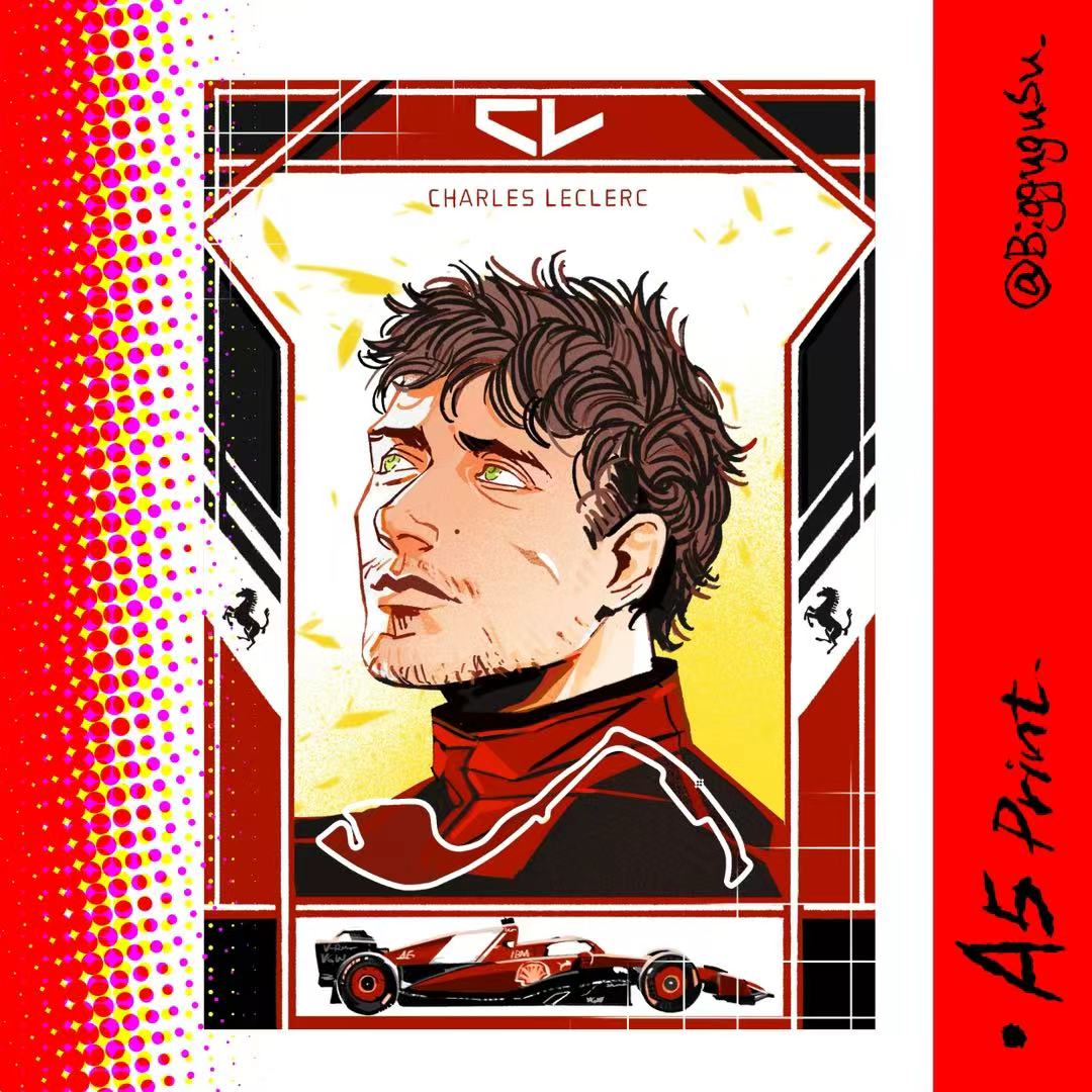 F1 Driver Portrait Poster A5