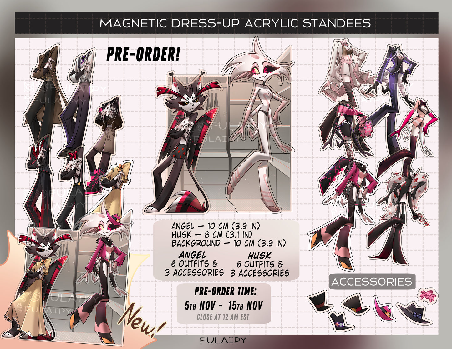 [Pre-order] Magnetic Dress-Up Acrylic Standee – Huskerdust