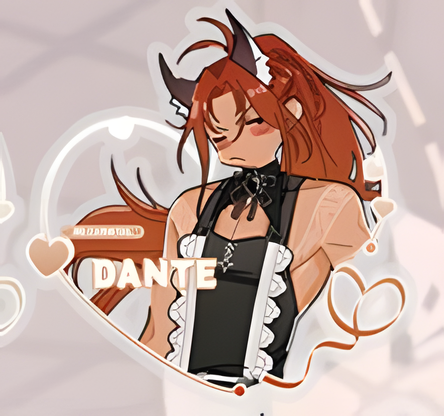 "at your service" sticker&Acrylic pendants