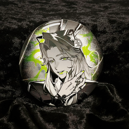 FINALFANTASY XIV FF14 The Arcadion 75mm Double-Sided Holographic Badge