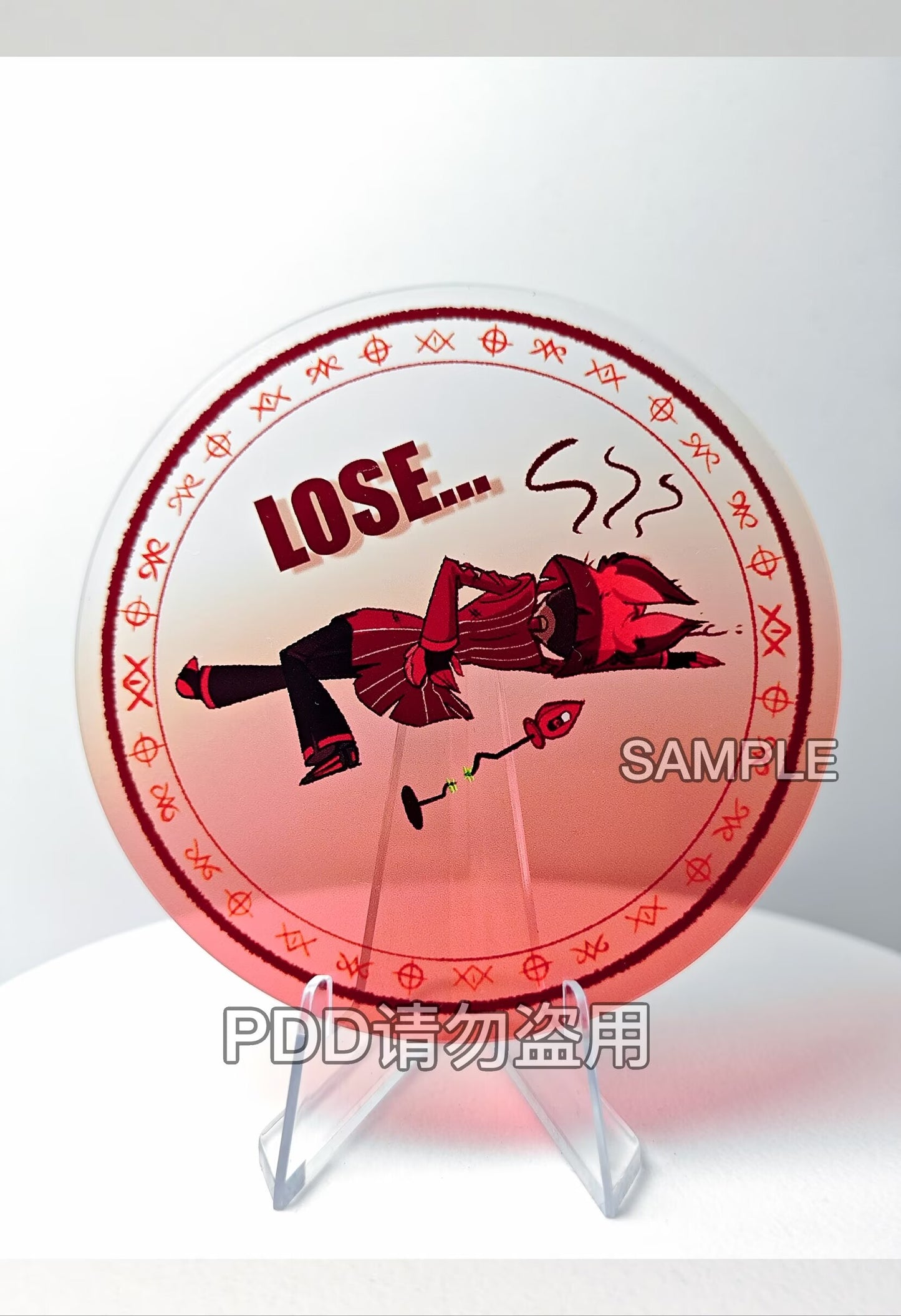 [Pre-order] Alastor Back Throw Stained Glass Acrylic Coaster