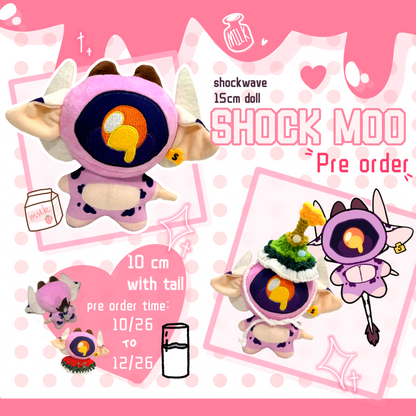 [Pre-order] SHOCK MOO 15cm shockwave Plushie doll